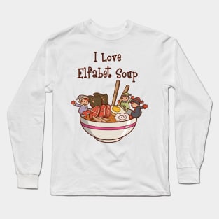 Ramen Soup Elf Pun Japanese Noodles Joke Japan Fun Christmas Long Sleeve T-Shirt